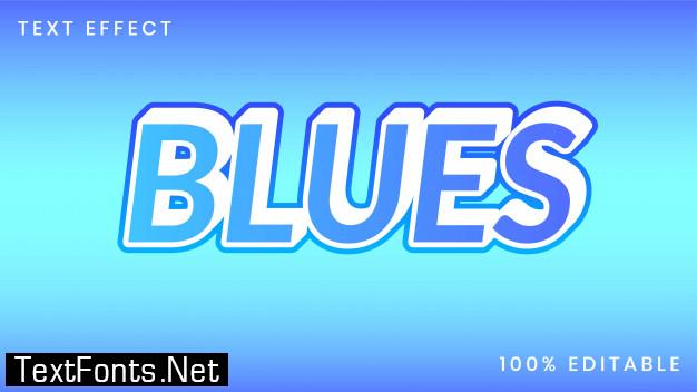 Blues text style effect