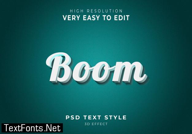 Boom  3d text style