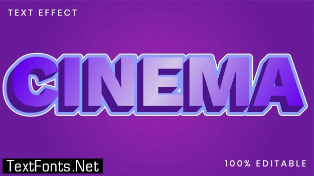 Cinema 3d text style effect