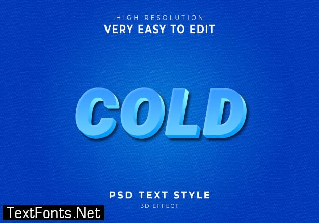 Cold 3d modern text style