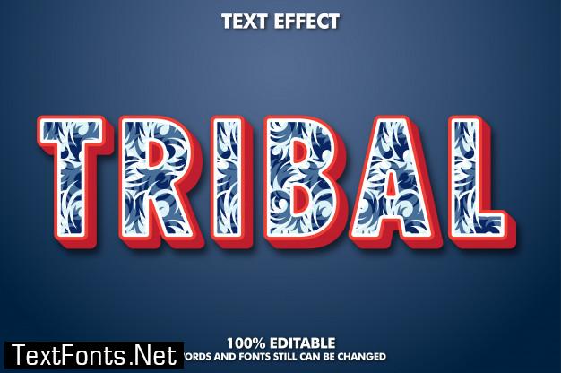 Cool font effect with tribal patter