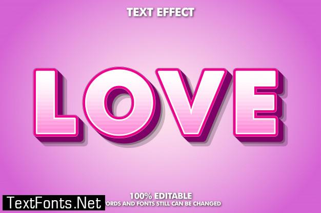 Cute modern pink text effect