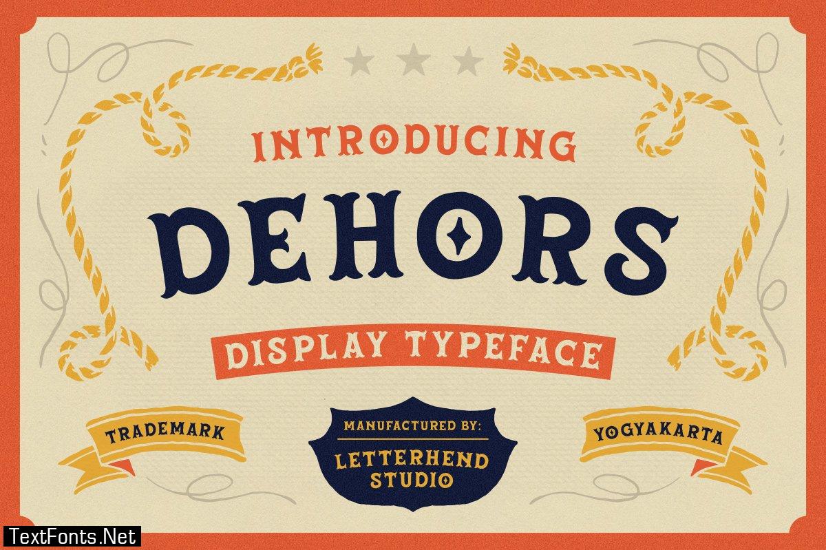 Dehors - Western Display Typeface - 4977544