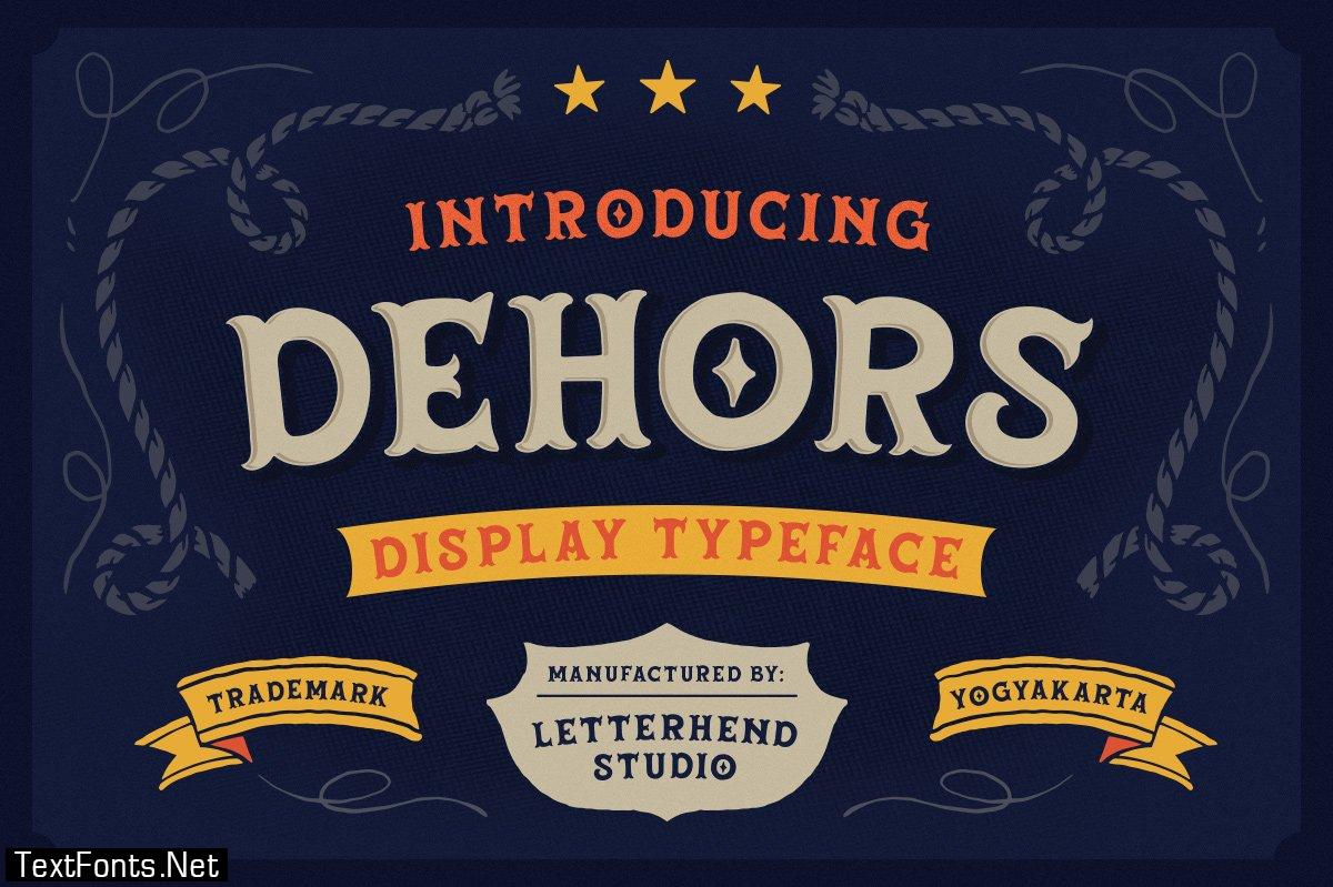 Dehors - Western Display Typeface - 4977544