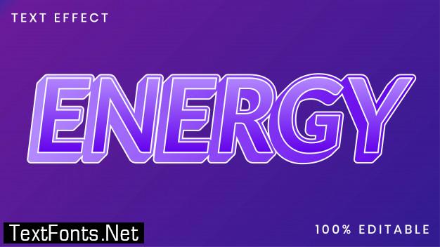 Energy text style effect