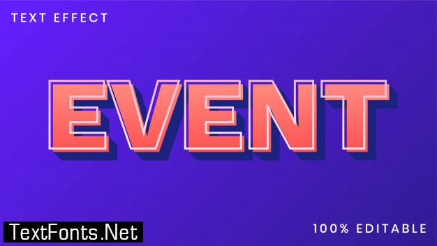 Event text style effect