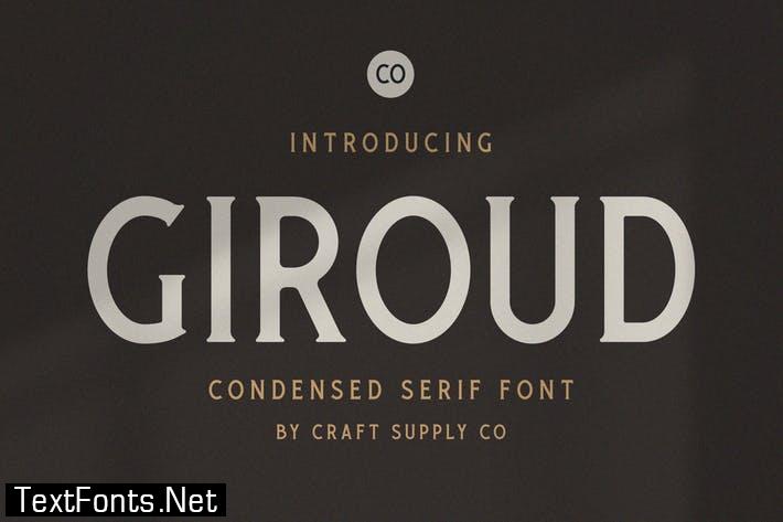 Giroud - Condensed Serif Font