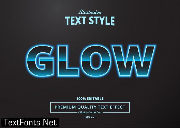 Glow text effect