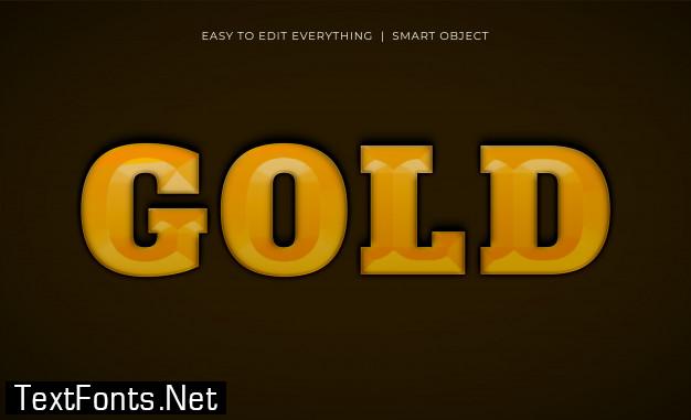 Gold text 3d golden style effect