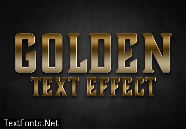 Gold text effect style collection