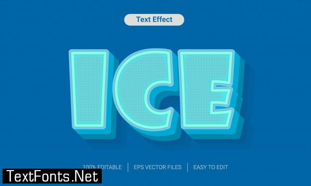 Ice freeze text effect