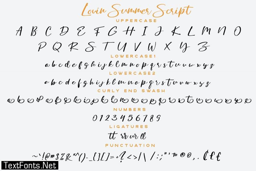 Lovin Summer - Font Duo