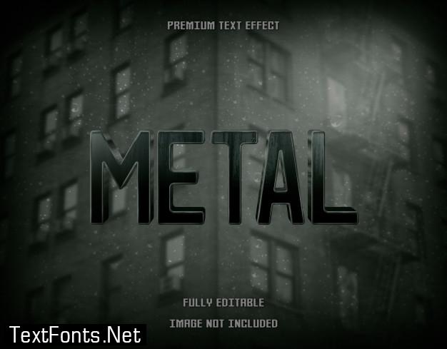 Metal green 3d text effect