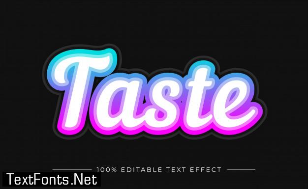 Modern editable text effect with gradient color