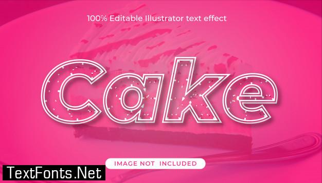 Modern editable text effect