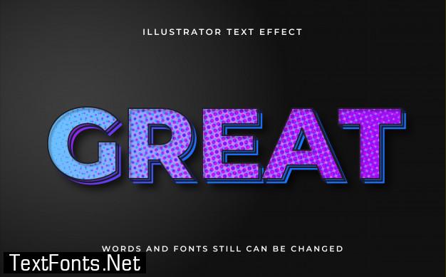 Modern editable text with light effect