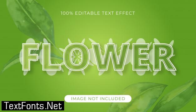 Modern flower editable text effect with image