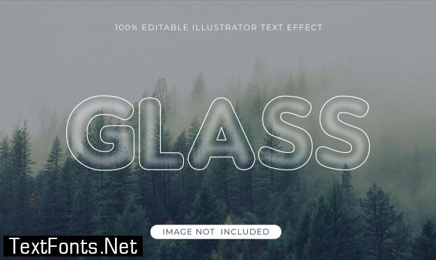 Modern glass text effect