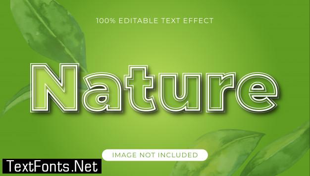 Nature editable text effect