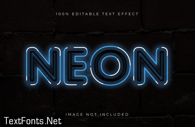 Neon text effect