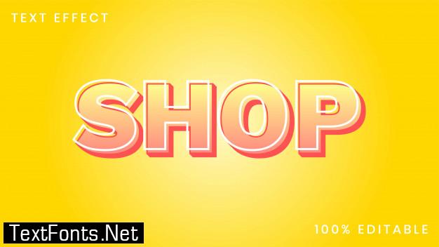 Shop text style effect