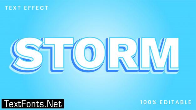 Storm text effect style template