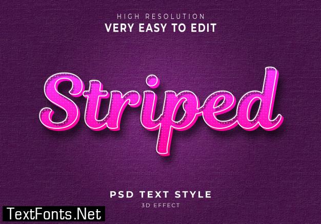 Striped 3d text style