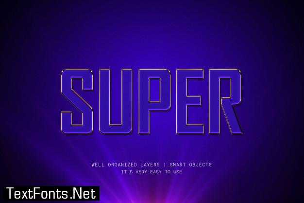 Super text effect layer style