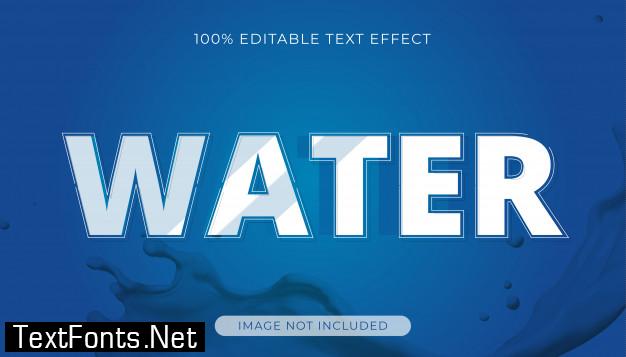 Water editable text effect