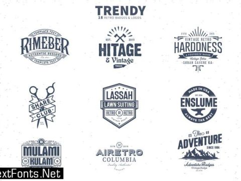 18 Trendy Retro Badges and Logos