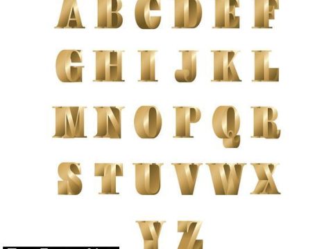 3D Font Bronze Free Vector