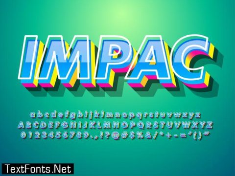 3d Font Effect With Modern Trendy Style