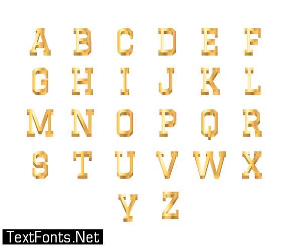 3D Font Gold Free Vector