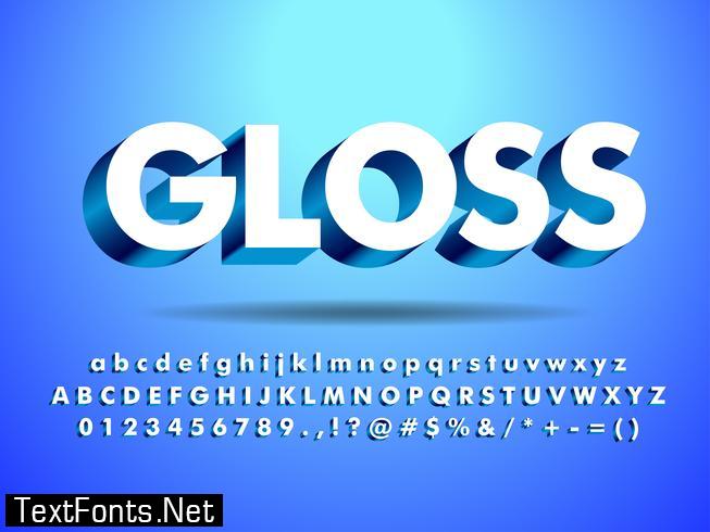 3d Glossy & Shine Text Effect