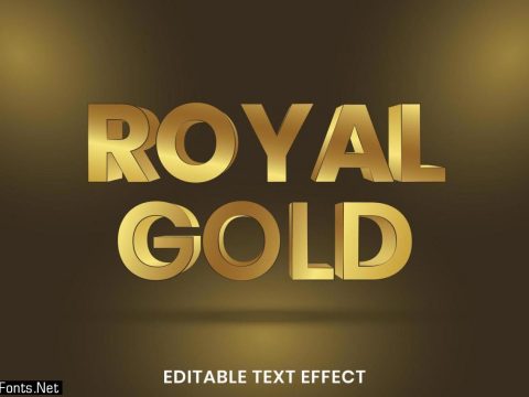 3D Gold Text Style Effect