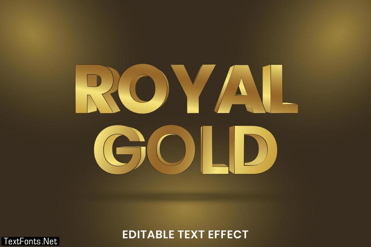 3D Gold Text Style Effect