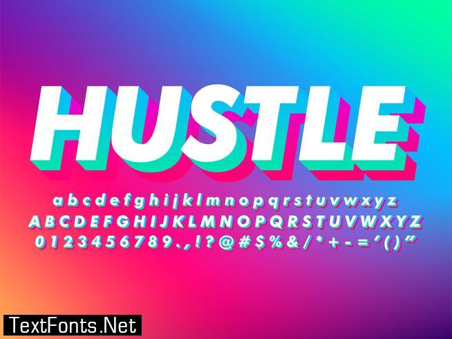 3d Gradient Font Effect