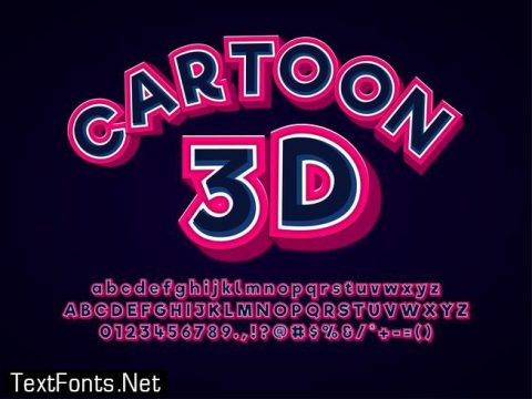 3d Modern Cartoon Text Effect 556600