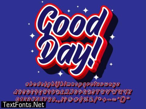 3d Pop Good Day Text Effect