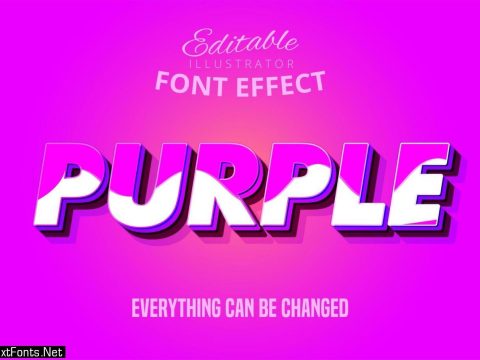 3D Purple editable text effect