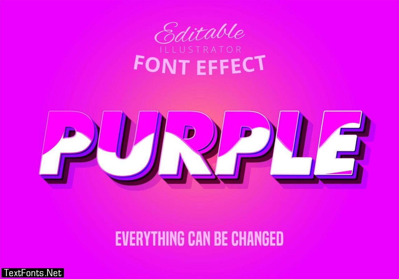 3D Purple editable text effect