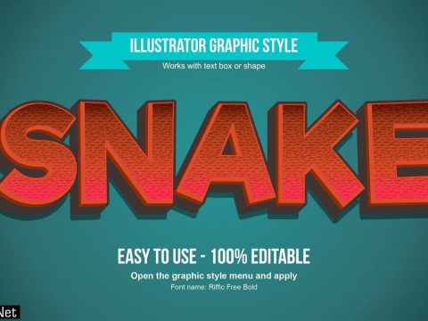 3D Red Bold Cartoon Uppercase Text Effect