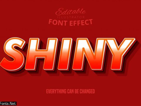 3d shiny text effect for modern design