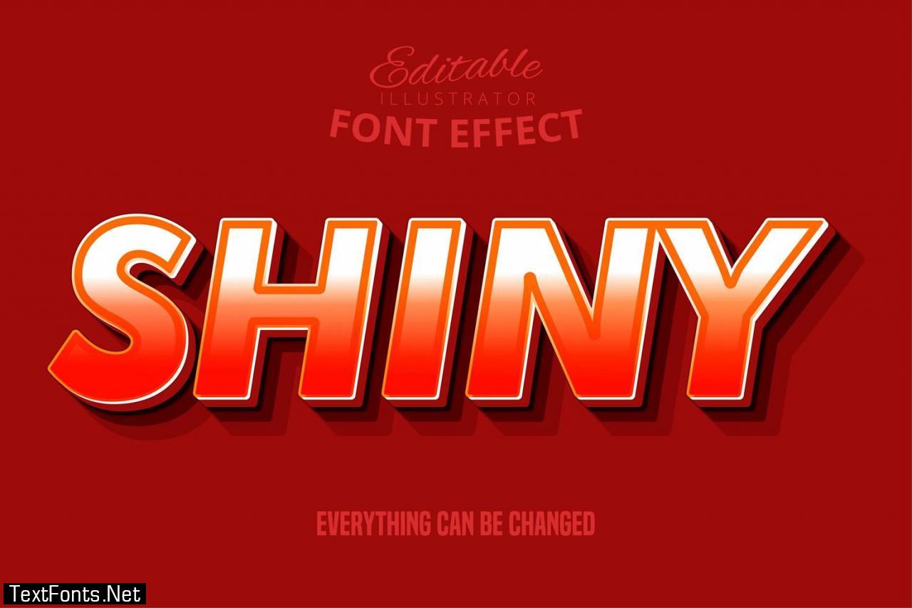 3d shiny text effect for modern design