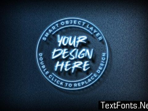 3d Text Effect Logo Mockup