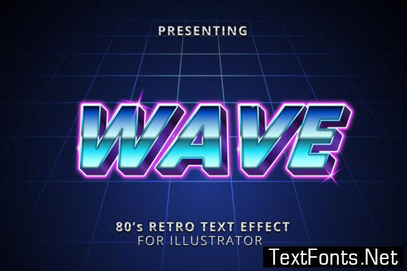 80s Text Effects for Illustrator