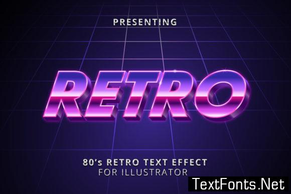 80s Text Effects for Illustrator