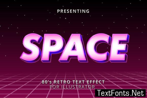 80s Text Effects for Illustrator