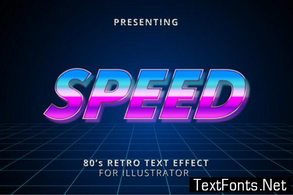 80s Text Effects for Illustrator