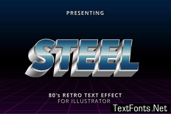 80s Text Effects for Illustrator